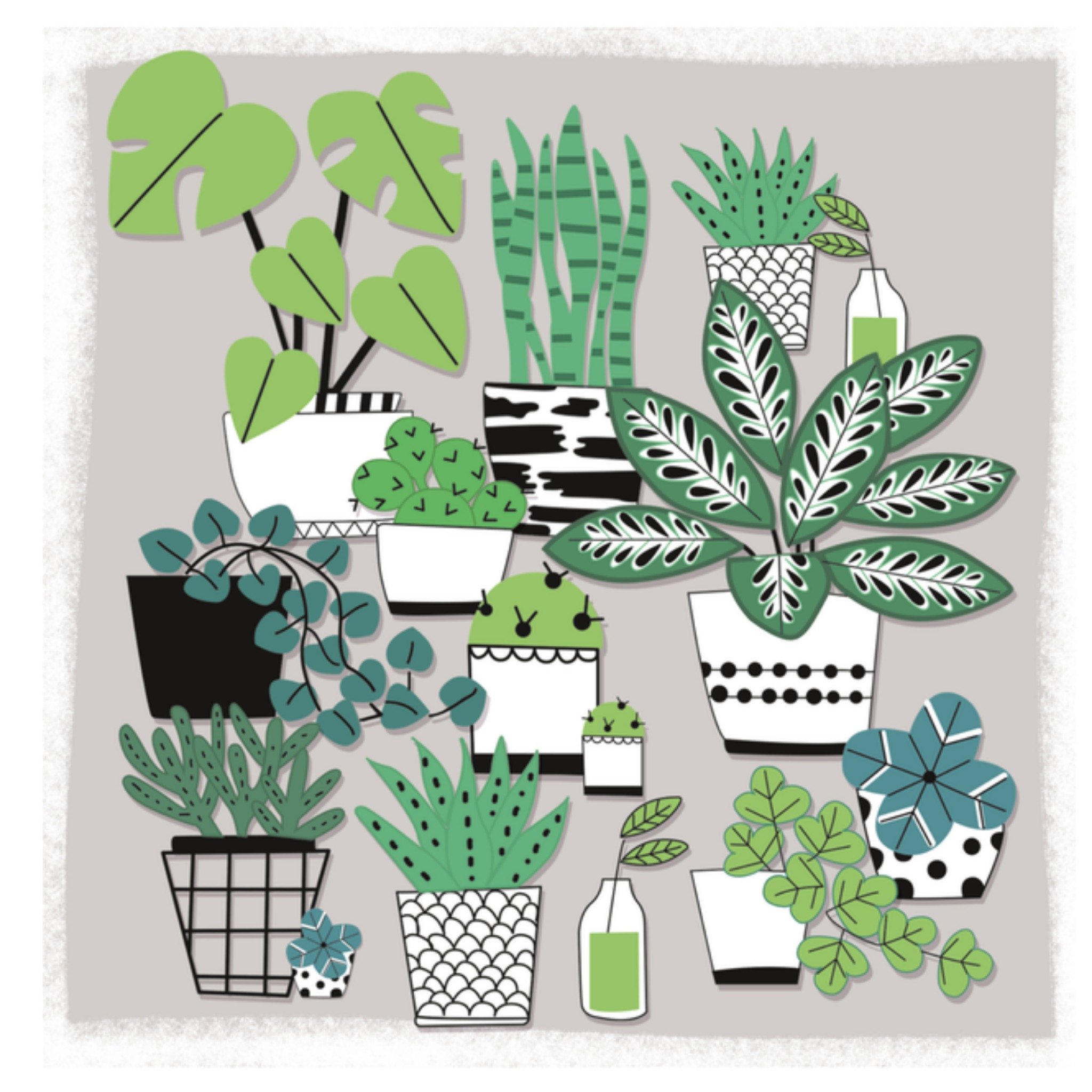 Zomaar kaart Planten Vierkante Kaart Paperclip