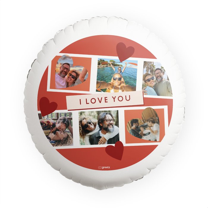 Ballon | I Love You | Foto aanpasbaar