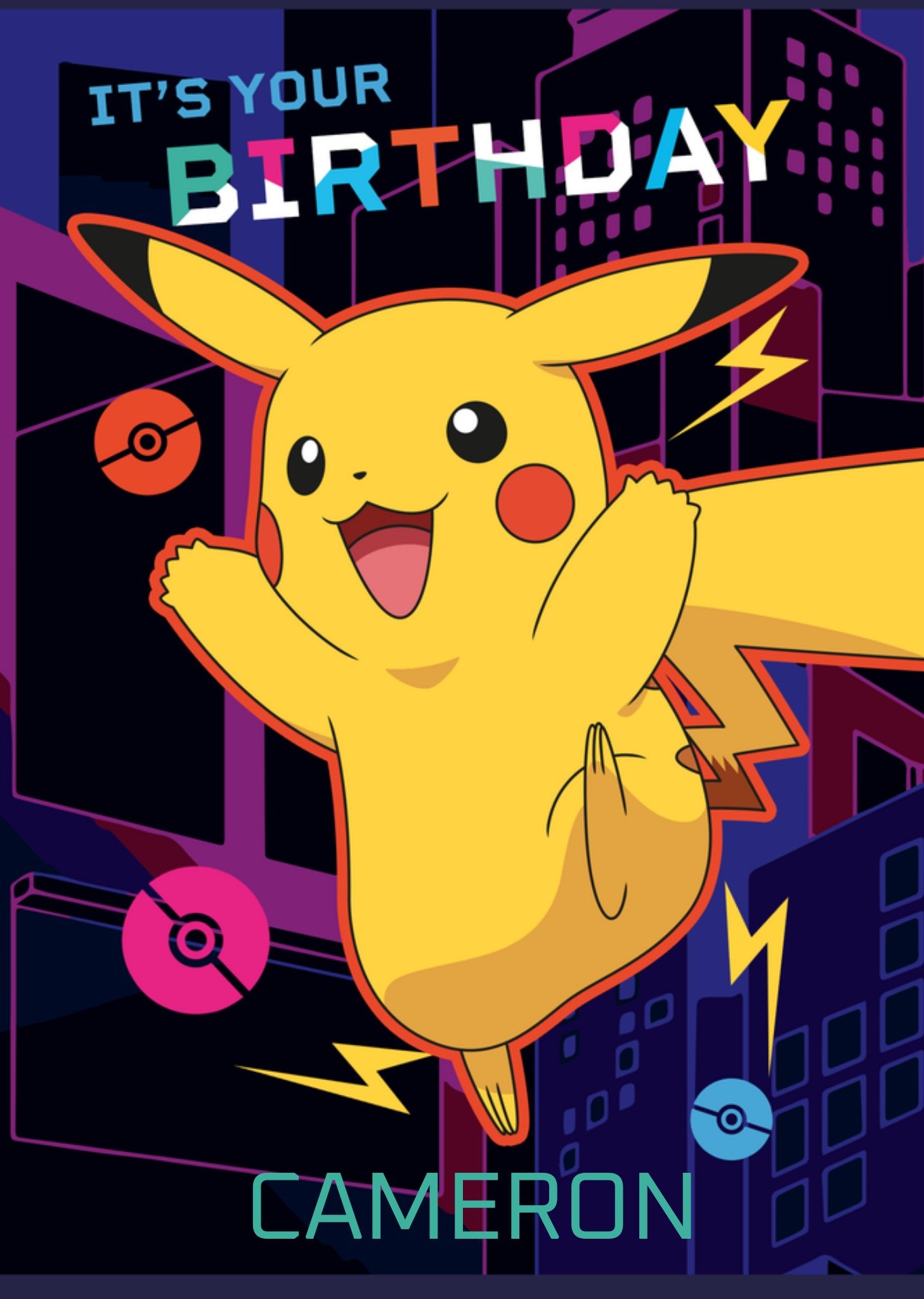 Verjaardagskaart Pikachu It