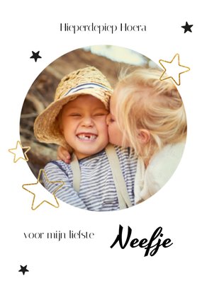 Sterren Foto Upload Neefje Verjaardag Kaart
