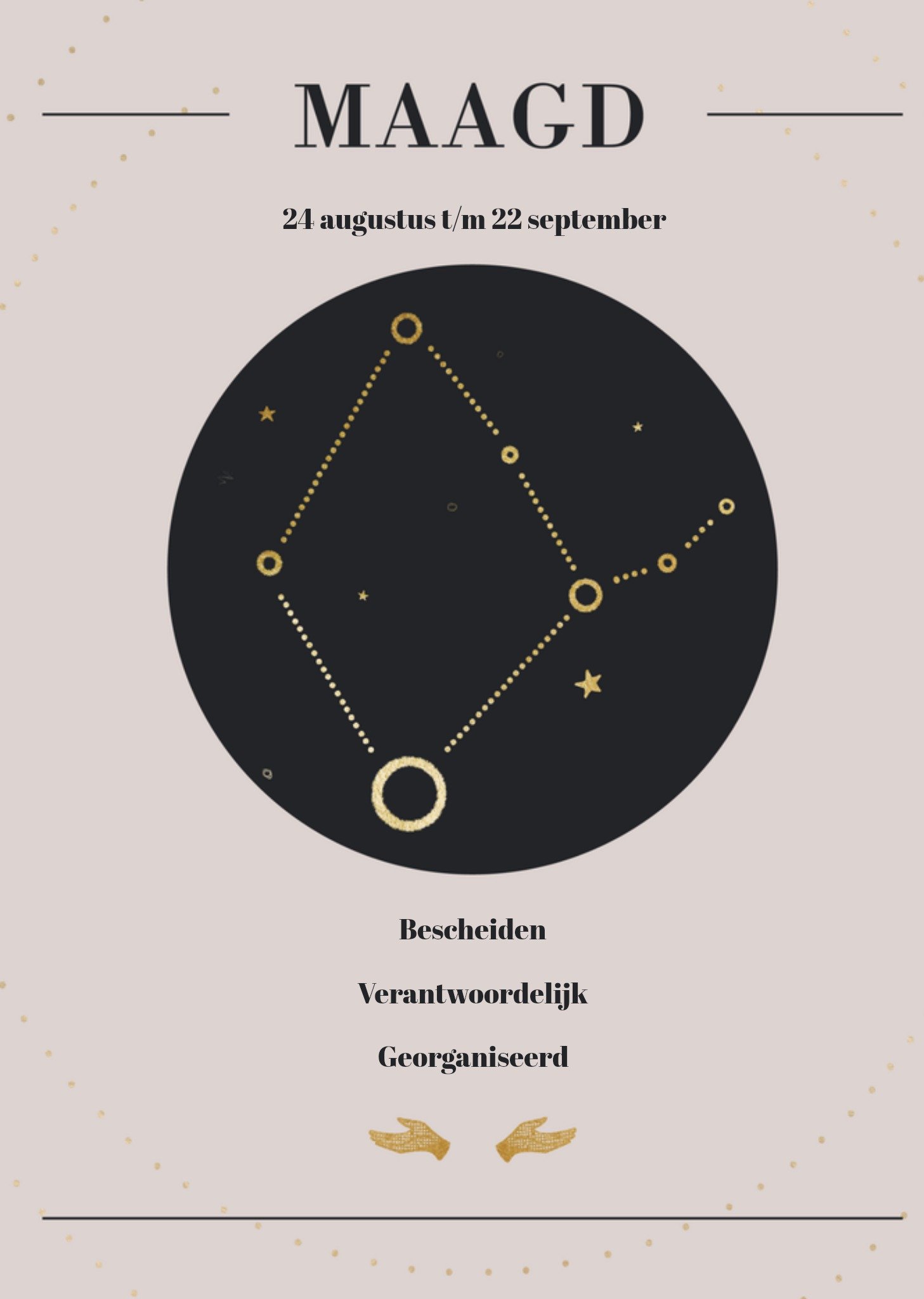 Greetz Sterrenbeeld kaart Maagd Standard Card
