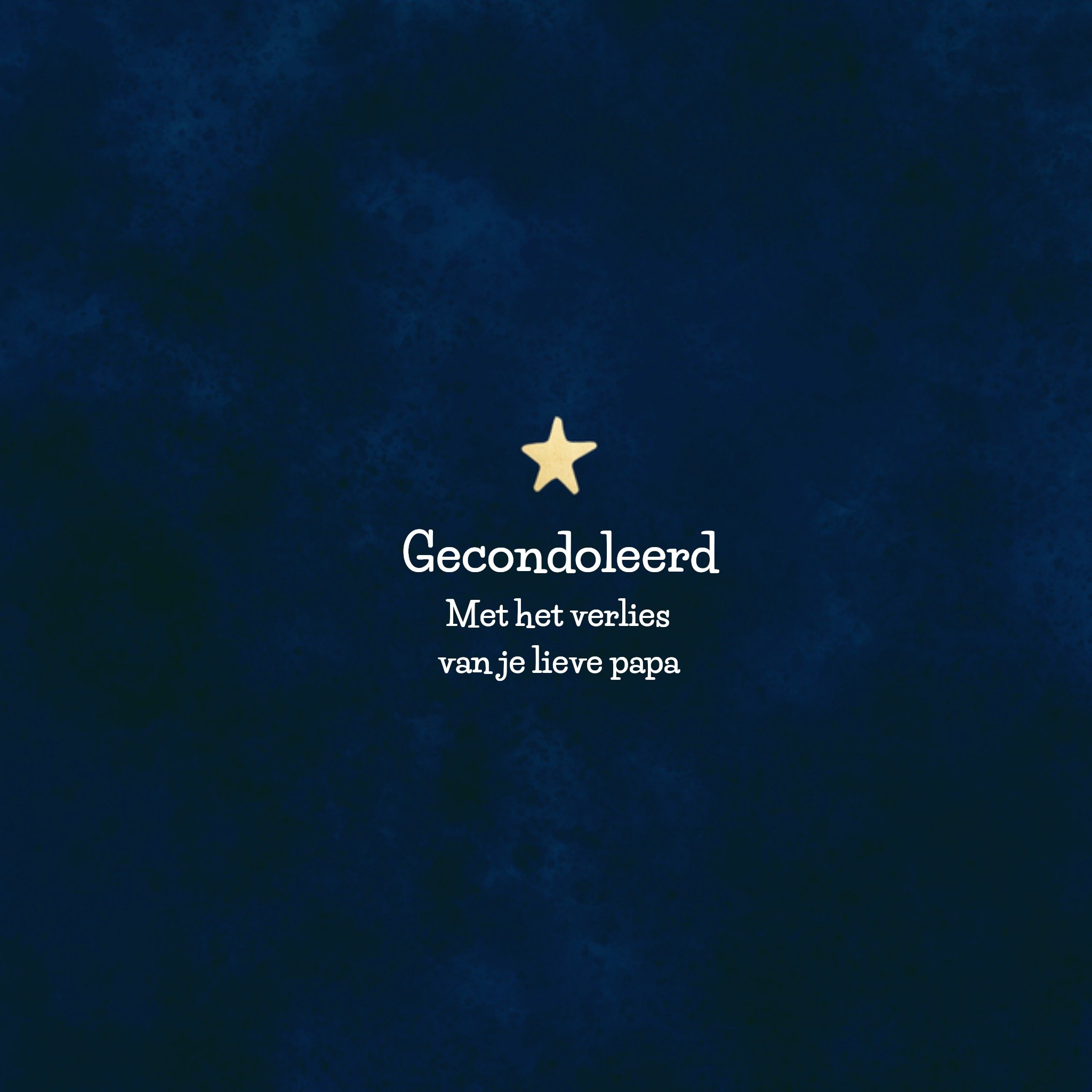 Greetz Condoleancekaart papa Vierkant