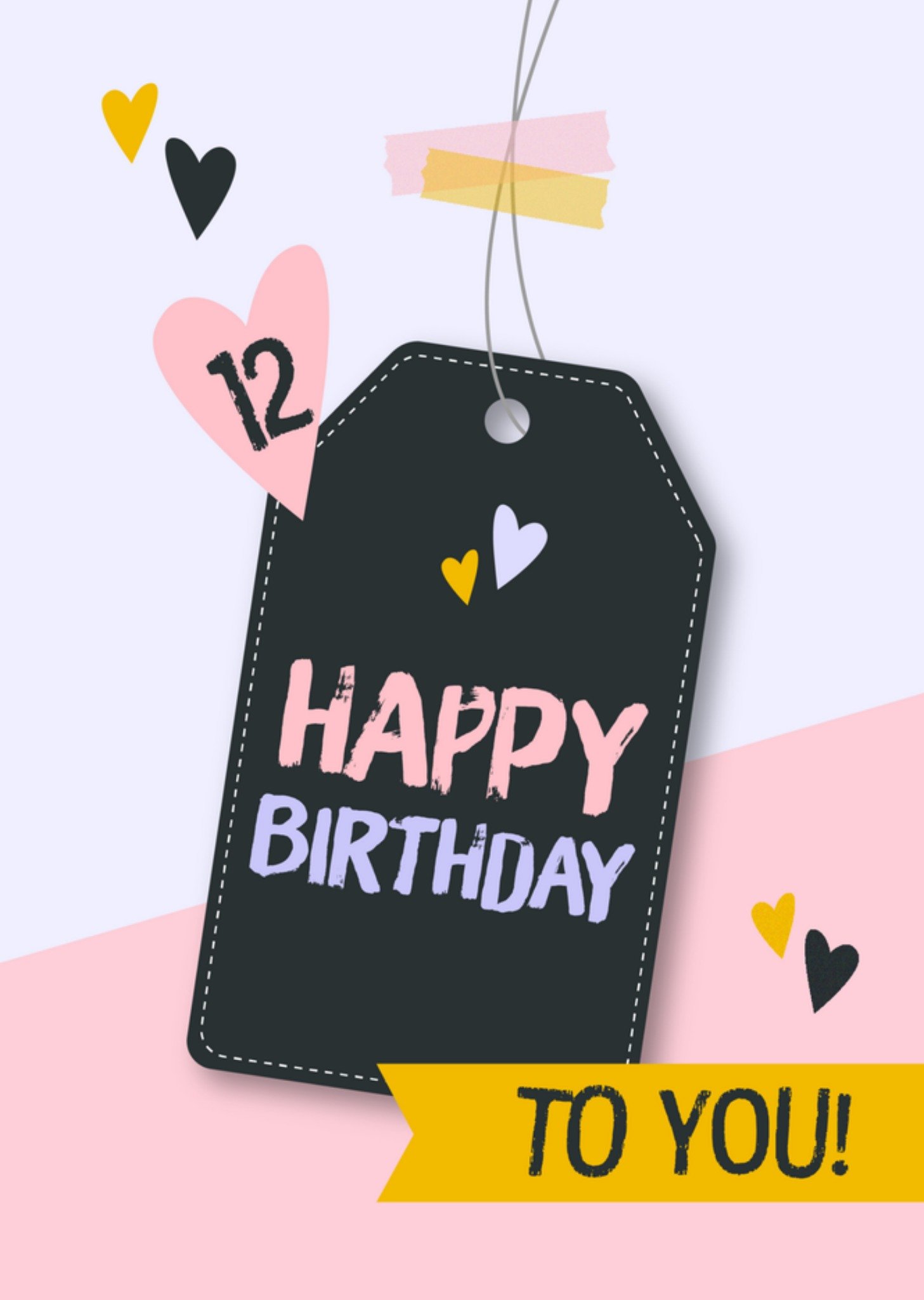 Greetz Verjaardagskaart Hartjes Standard Card