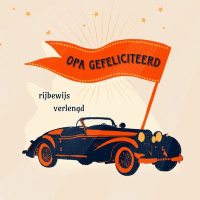 Greetz | Geslaagd kaart | auto | opa