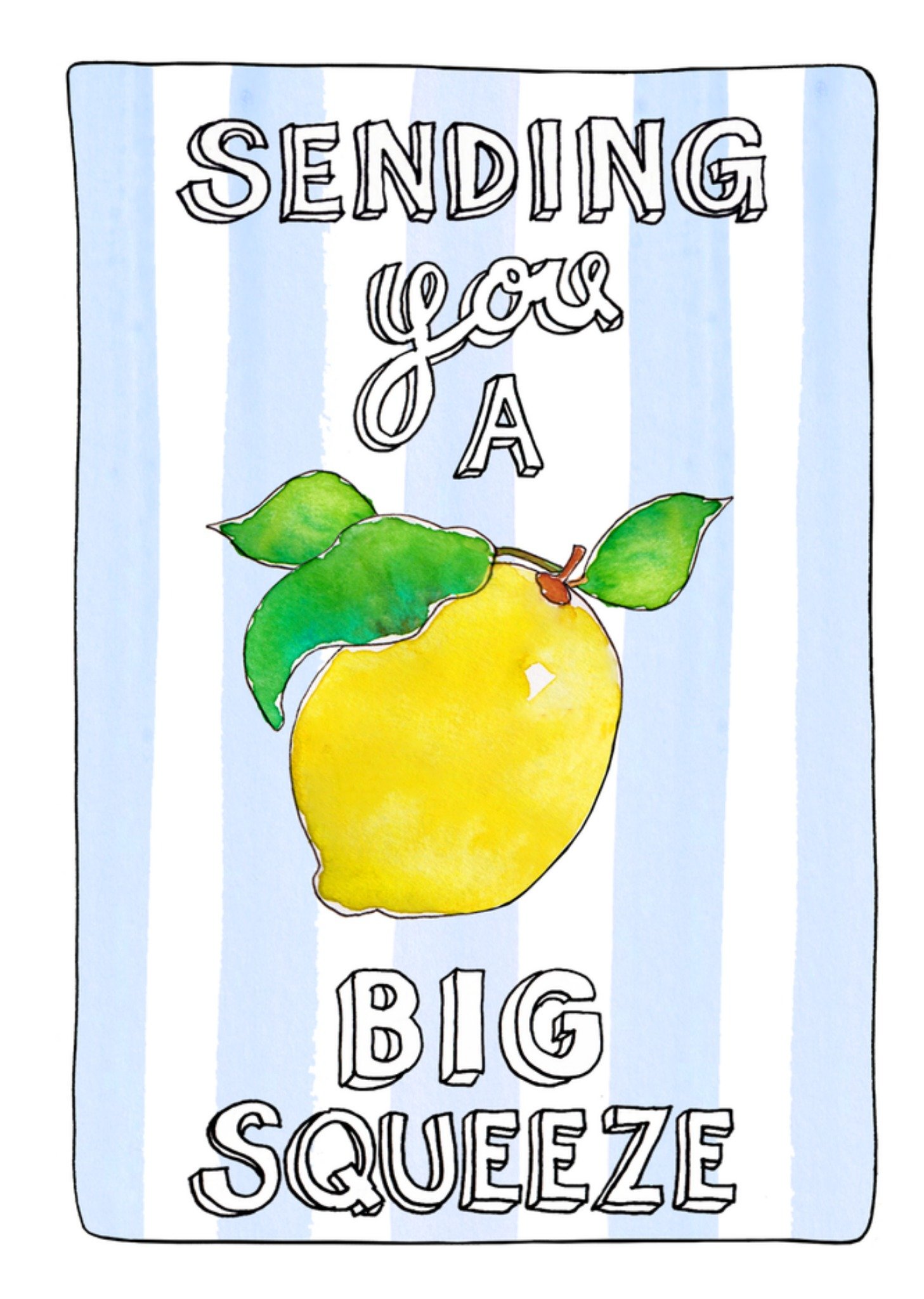 Denken aan kaart Sending you a big squeeze Kaart Sandysign