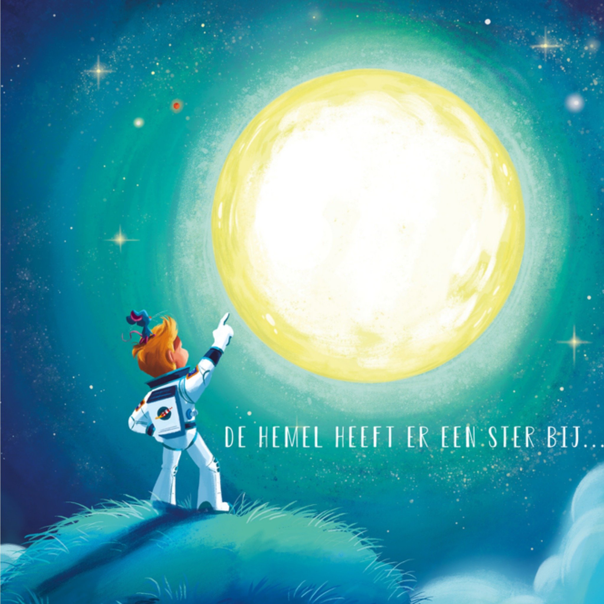 De Kleine Astronauten Condoleancekaart De Hemel Vierkante Kaart André Kuipers en de Kleine Astronauten