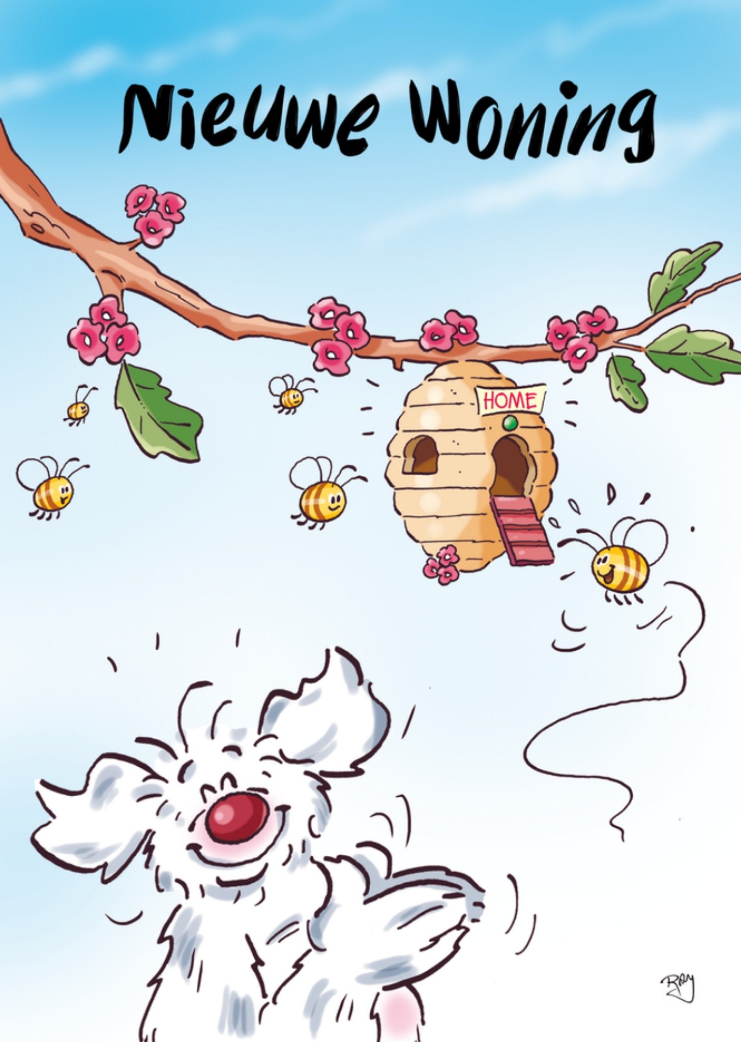 Nieuwe woning kaart Kleindochter Kaart Doodles