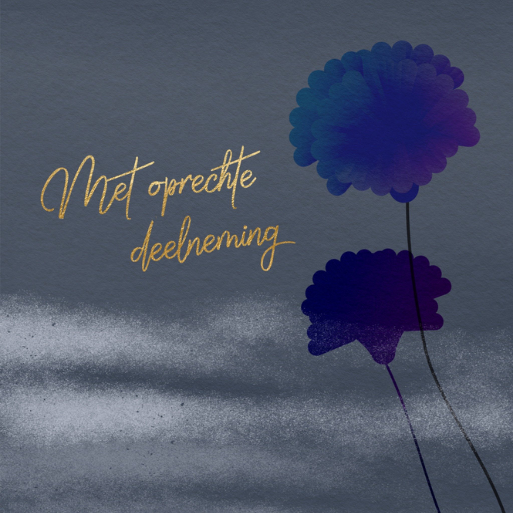 Condoleancekaart oprechte deelneming Vierkante Kaart Luckz