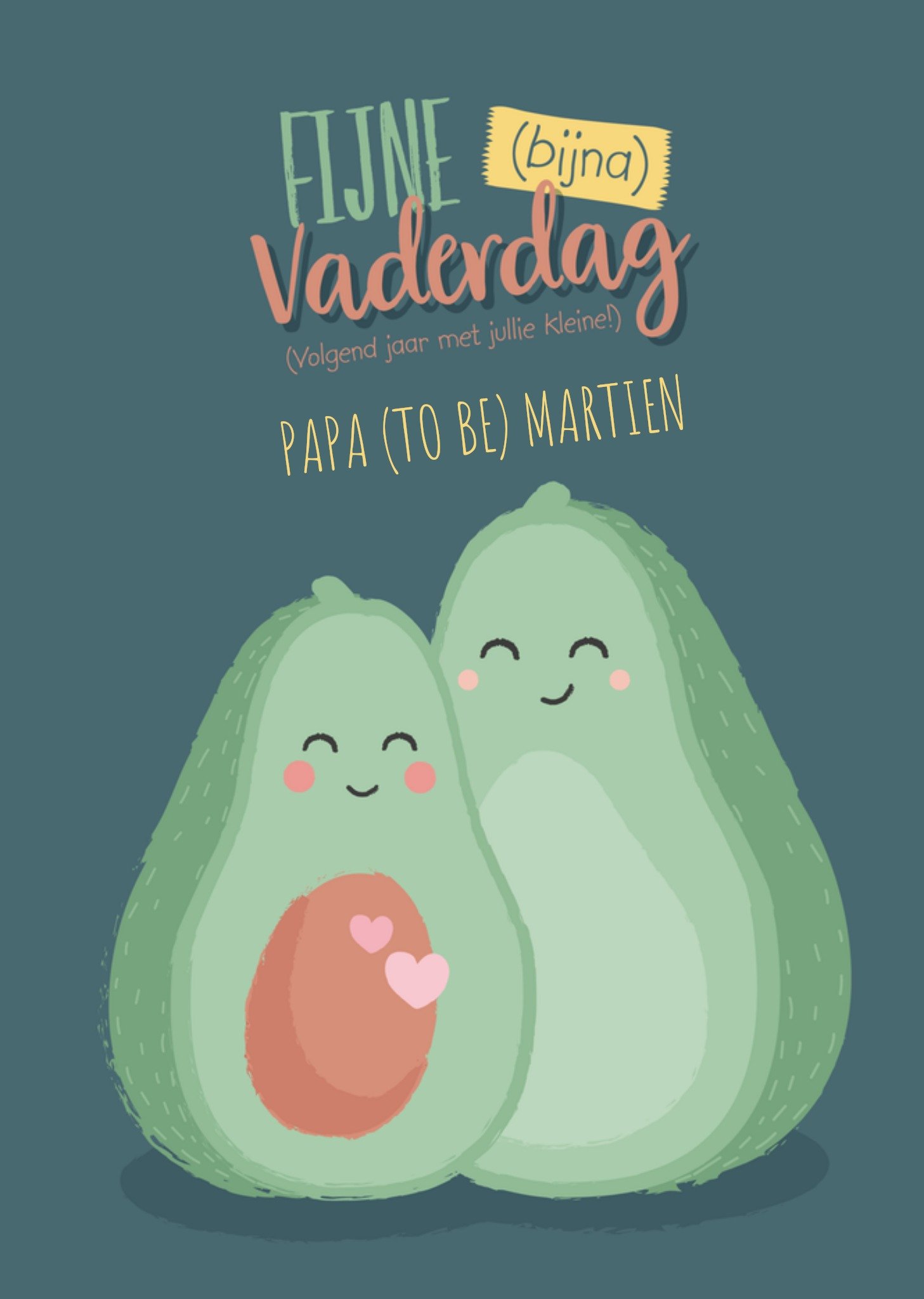 Vaderdagkaart Avocado Kaart Tante Kaartje