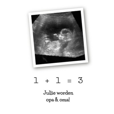 Jullie Worden Opa En Oma Echo Foto Upload Zwangerschapsaankondiging Kaart
