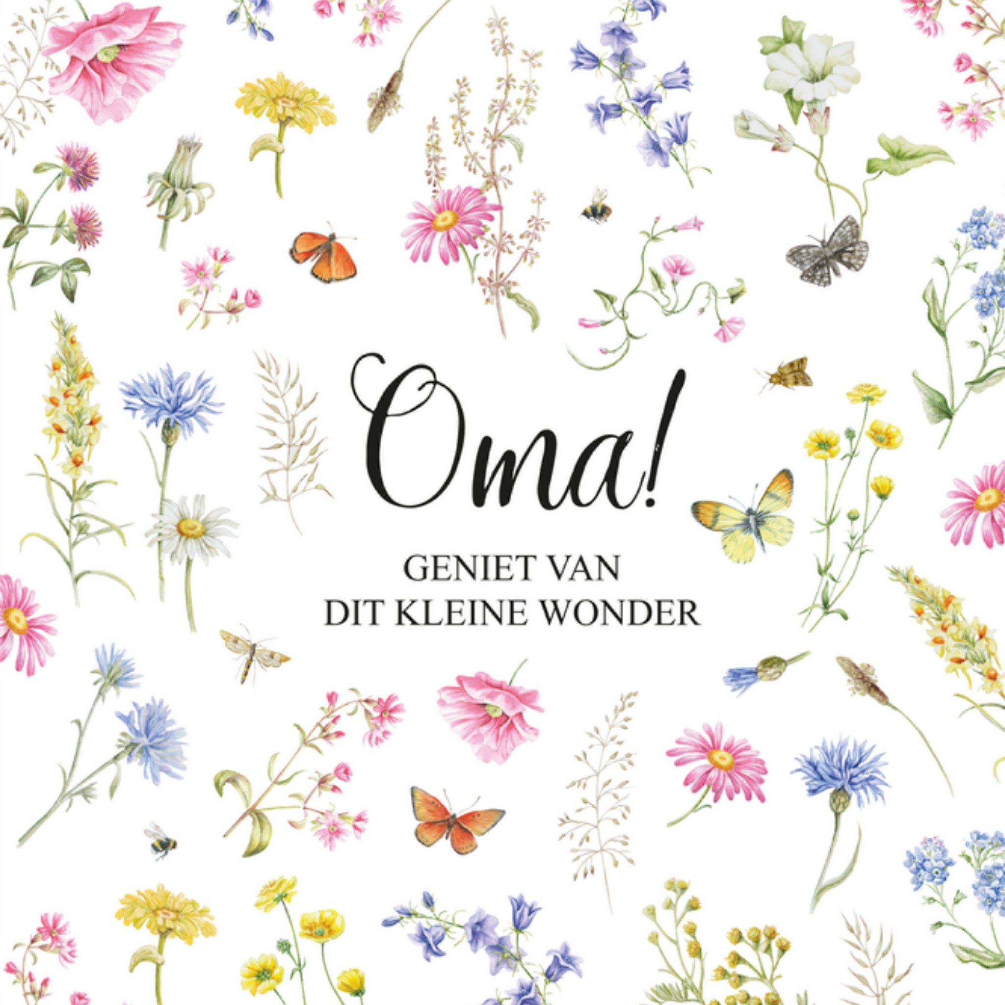Geboortekaart Oma Vierkante Kaart Janneke Brinkman
