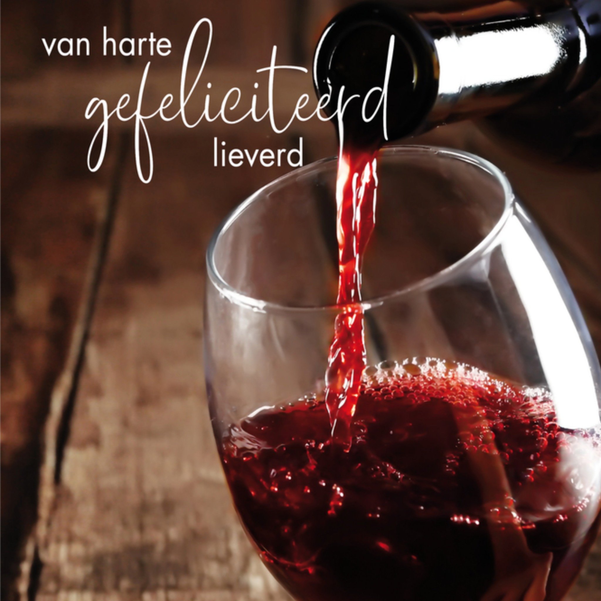 Verjaardagskaart Van harte Vierkante Kaart Paperclip