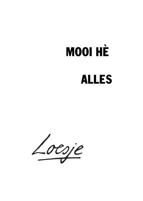 Loesje | Verjaardagskaart | Mooi