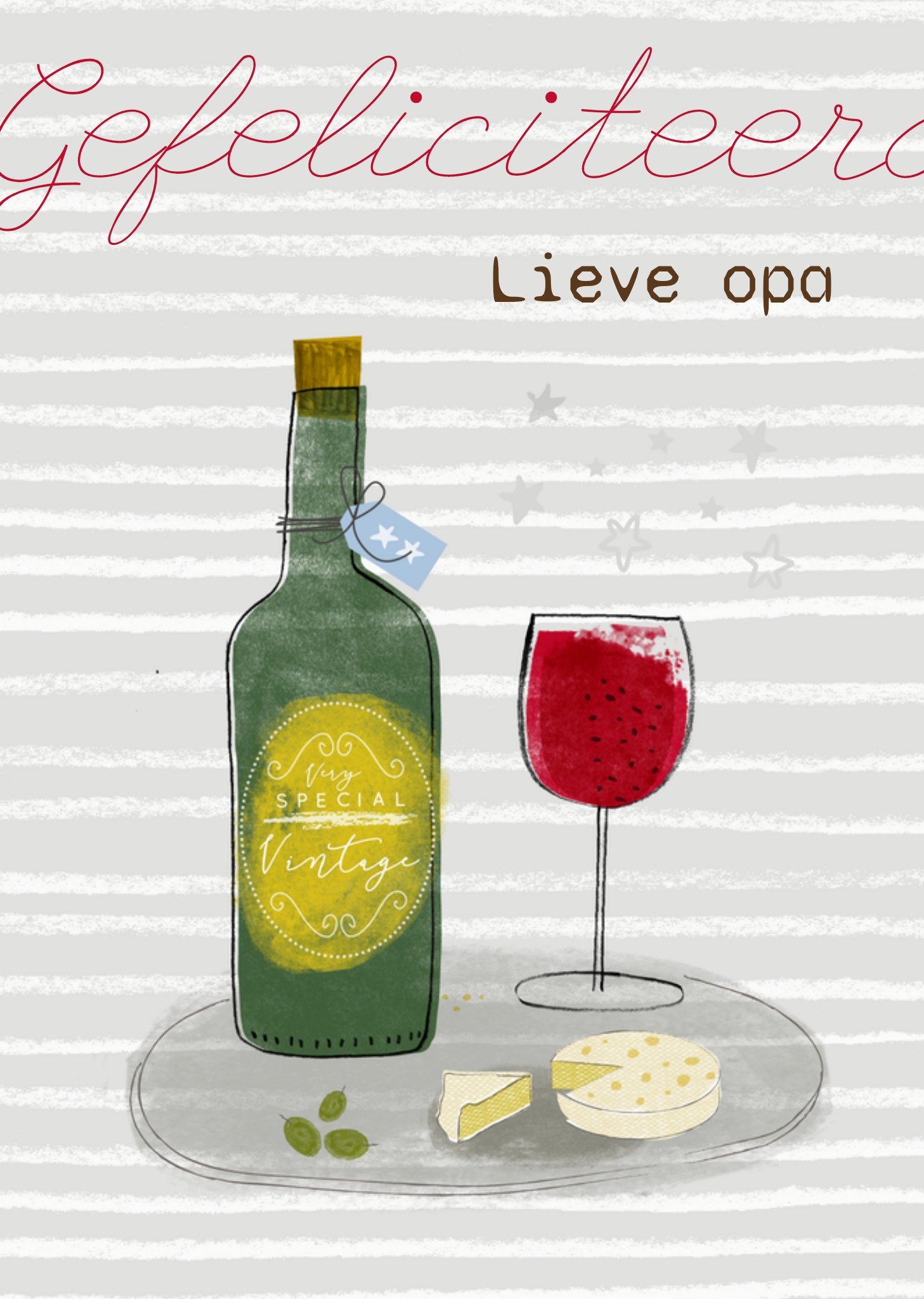 Verjaardagskaart Wijn Opa Kaart TMS