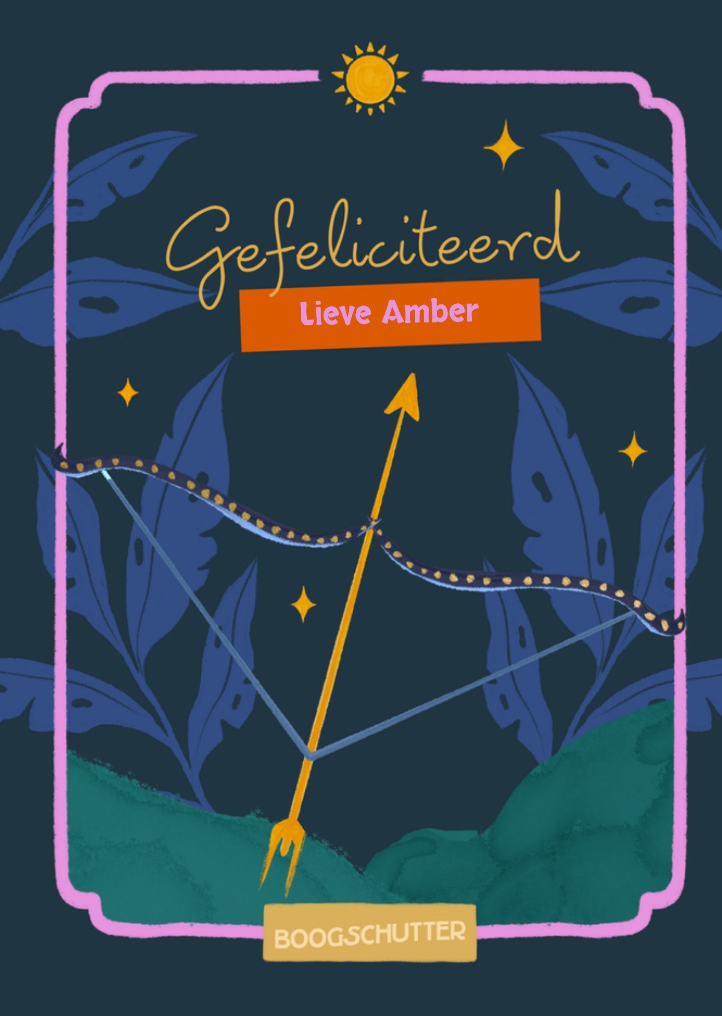 Verjaardagskaart boogschutter Kaart Greetz