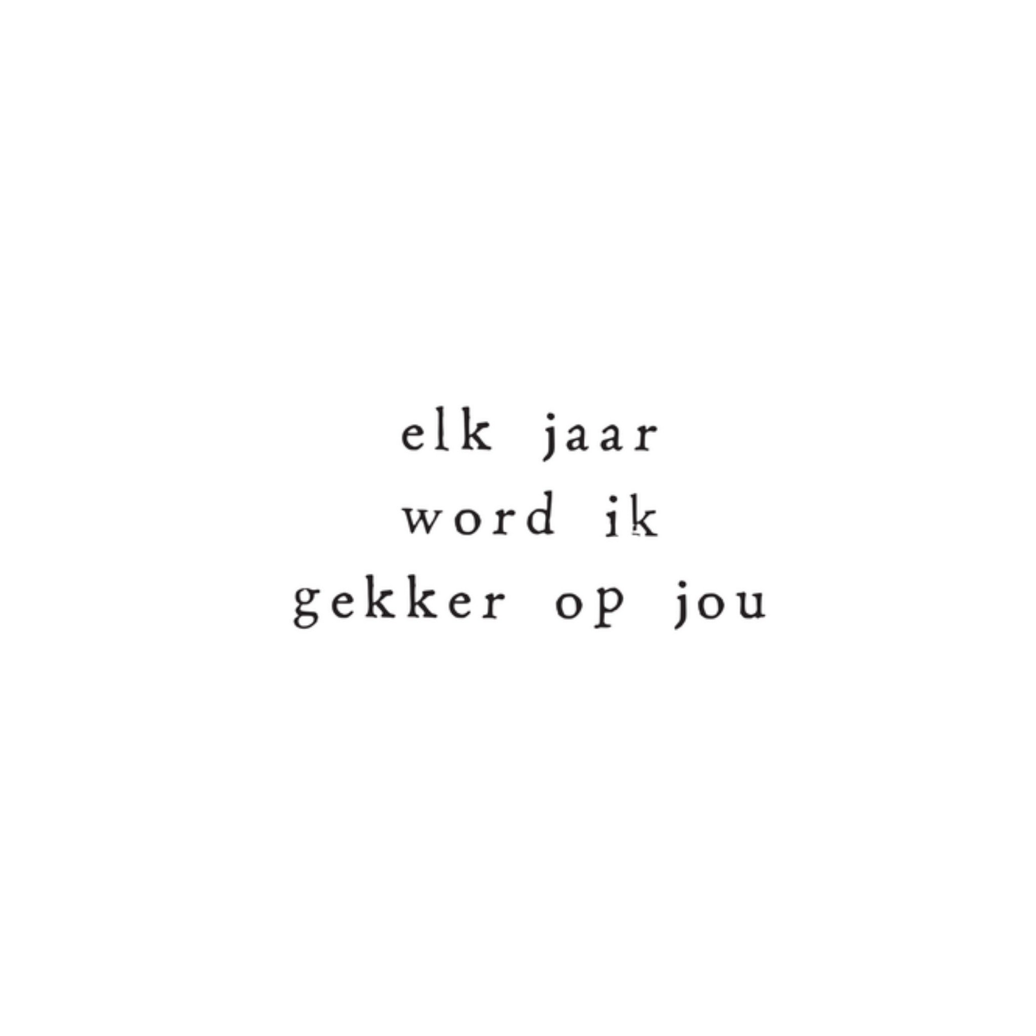 Liefde kaart Gekker op jou Vierkante Kaart IKPAKJEIN