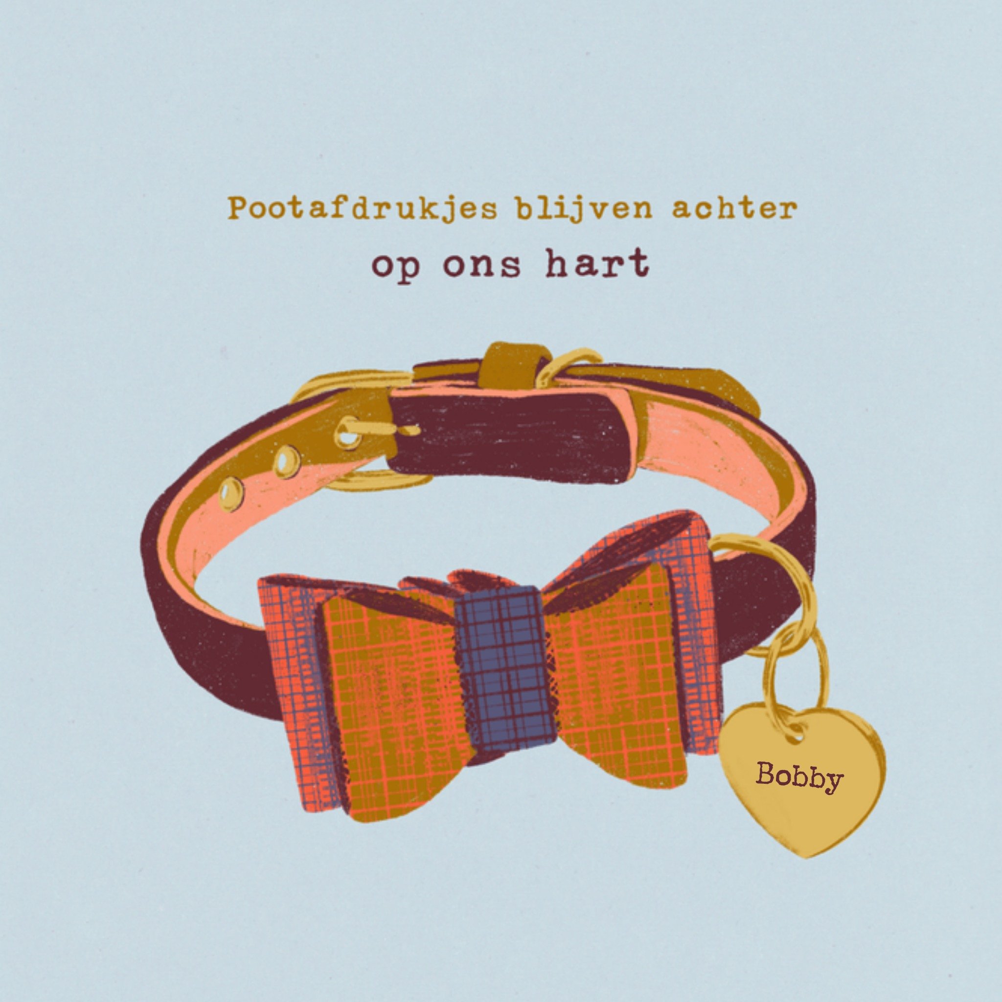 Greetz Condoleancekaart Halsband Vierkant