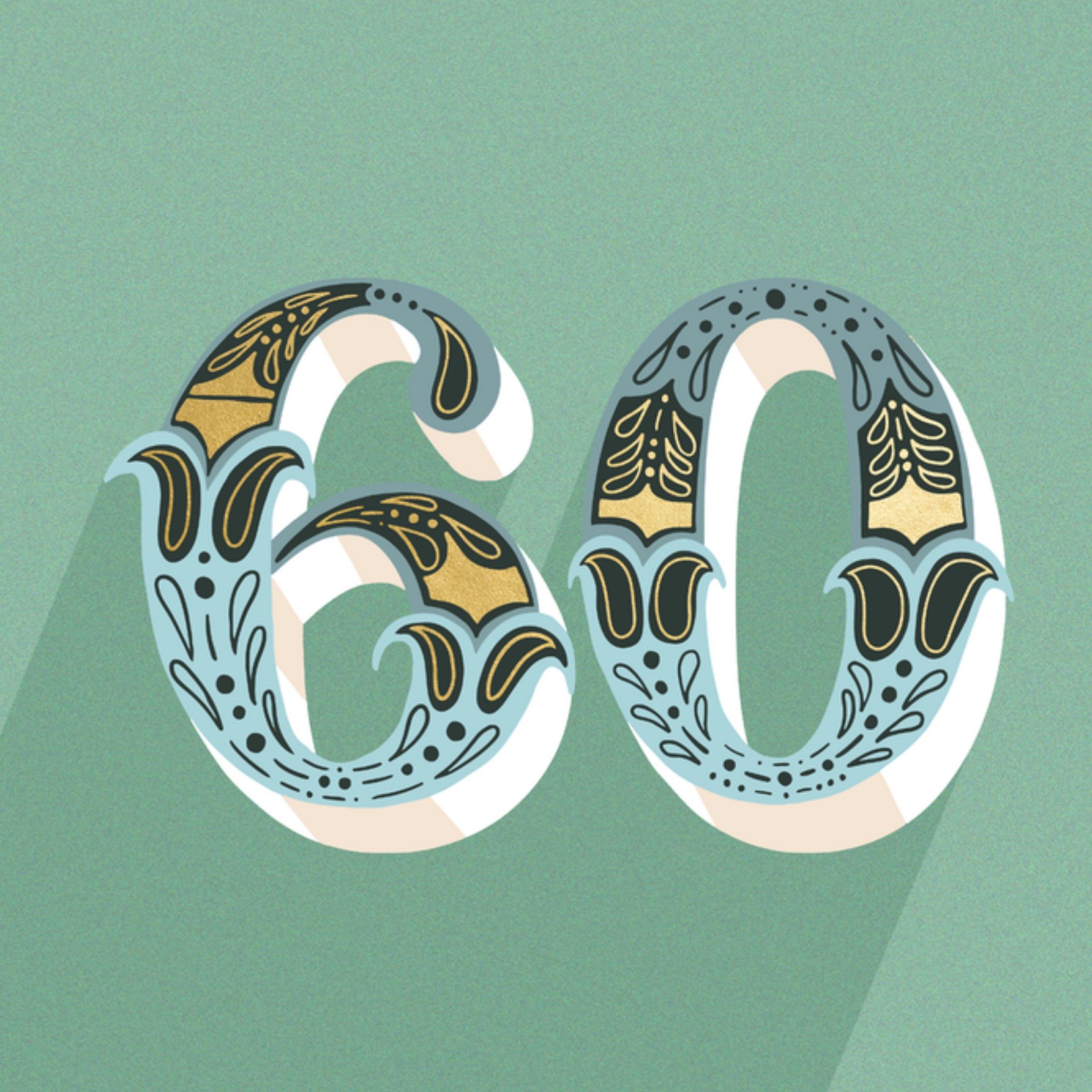 Greetz Verjaardagskaart 60 Vierkant