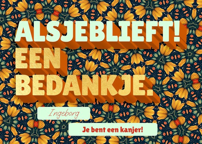 Love Repeat | Bedankt kaart | Alsjeblieft!