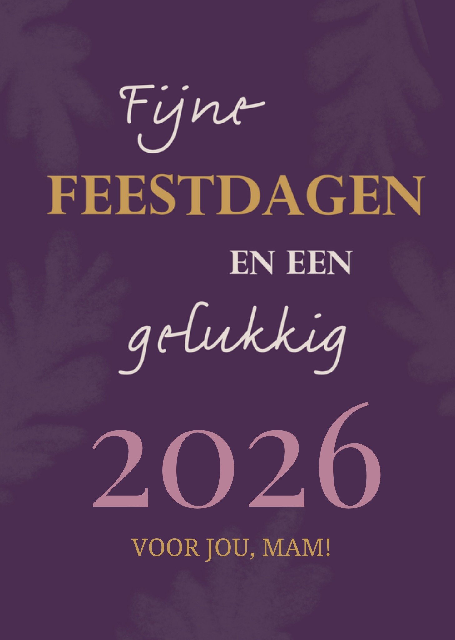 Greetz Kerstkaart jaartal lieve mam Standard Card