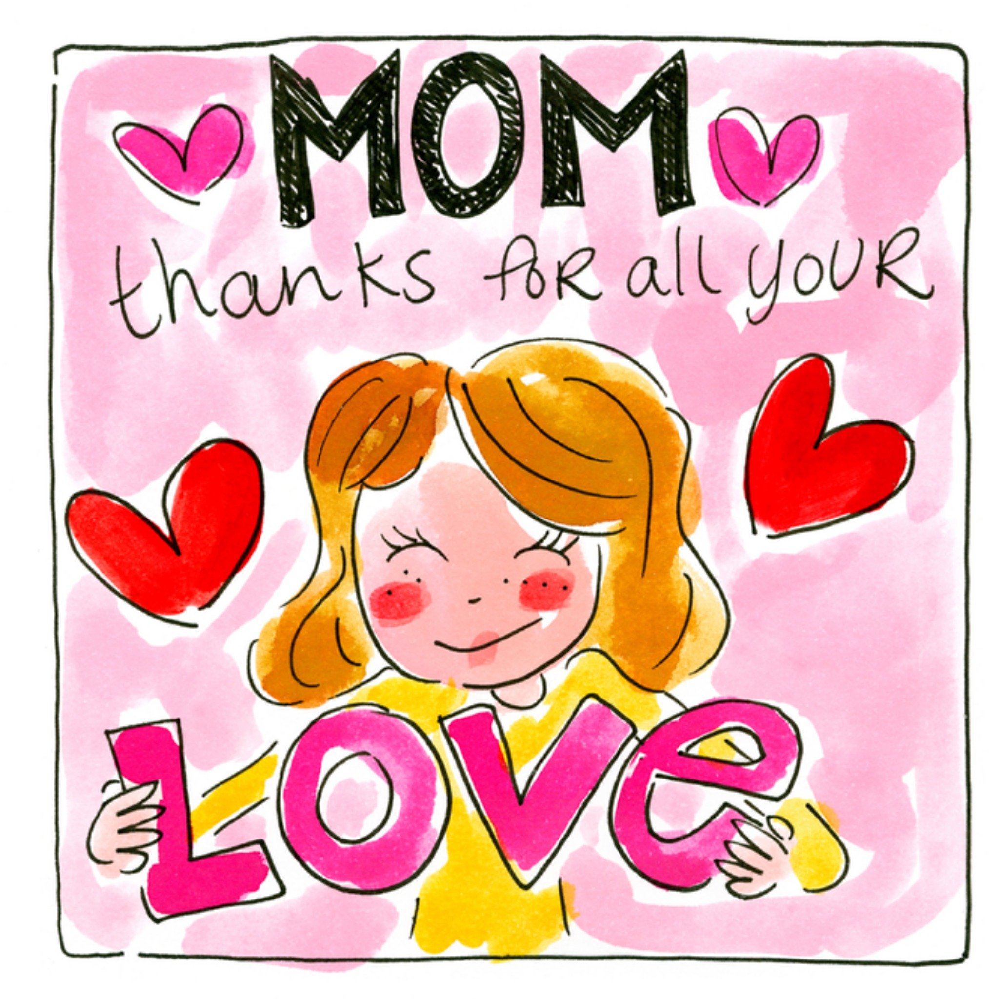 Moederdagkaart Thanks Vierkante Kaart Blond Amsterdam