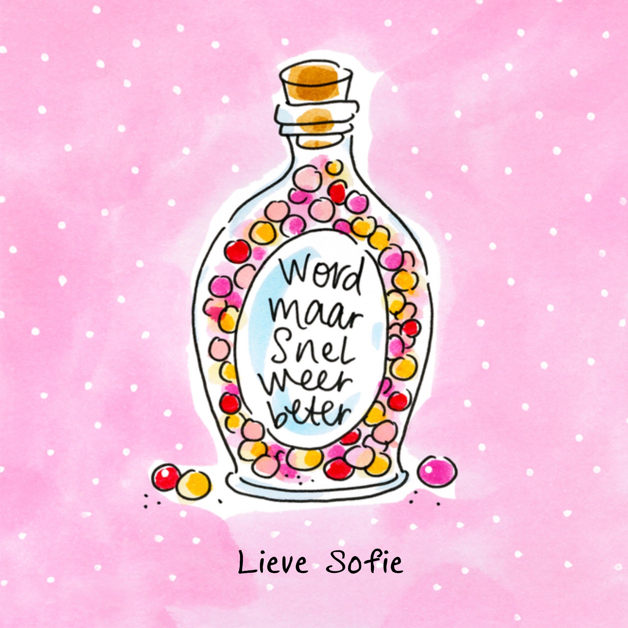 Beterschapskaart met naam Vierkante Kaart Blond Amsterdam