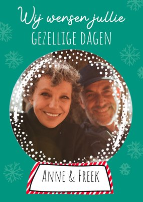 Greetz | Kerstkaart | Sneeuwbol | Met foto