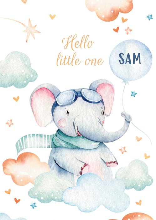 TMS | Geboortekaart jongen | Hello little one