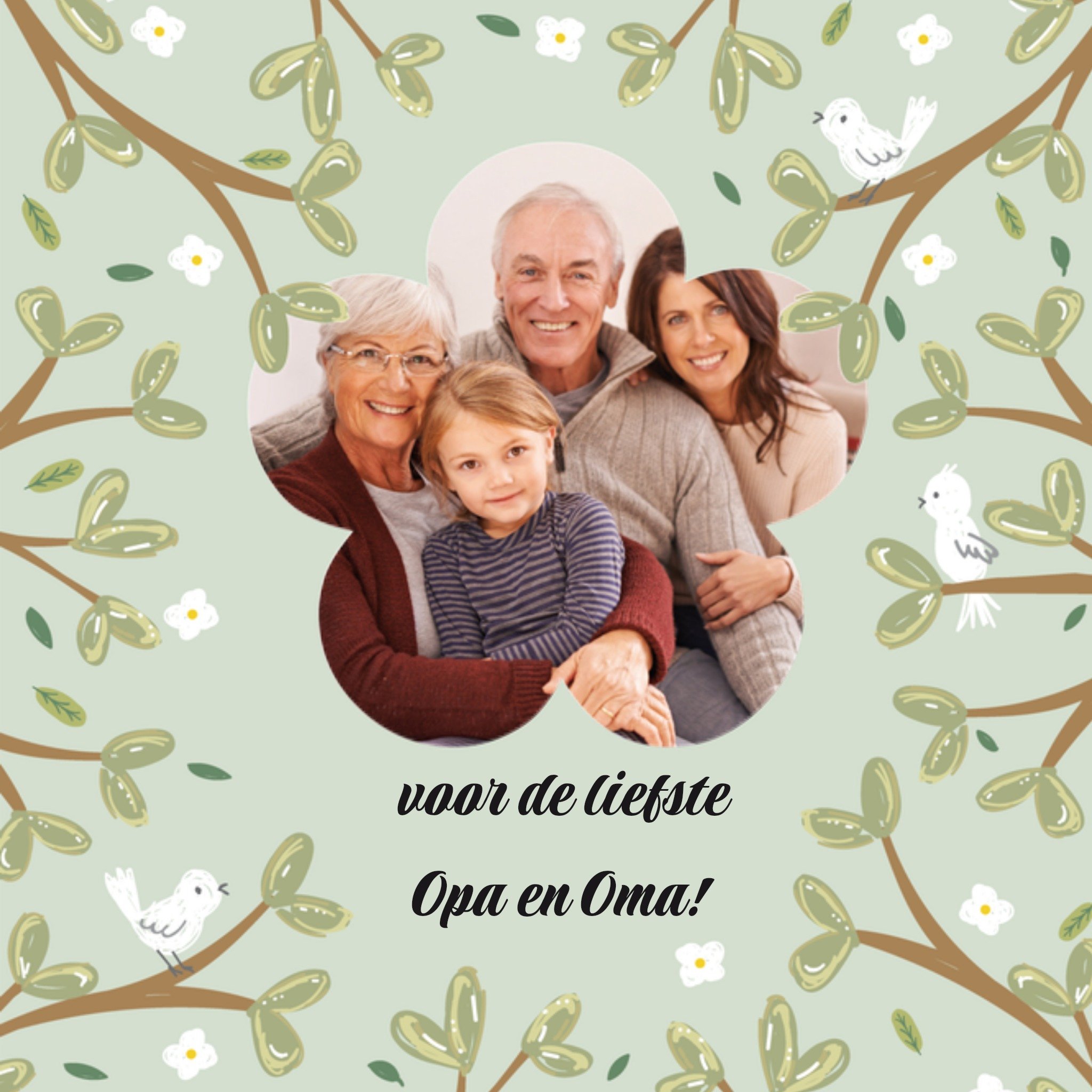 Zomaarkaart fotokaart Vierkante Kaart Tsjip