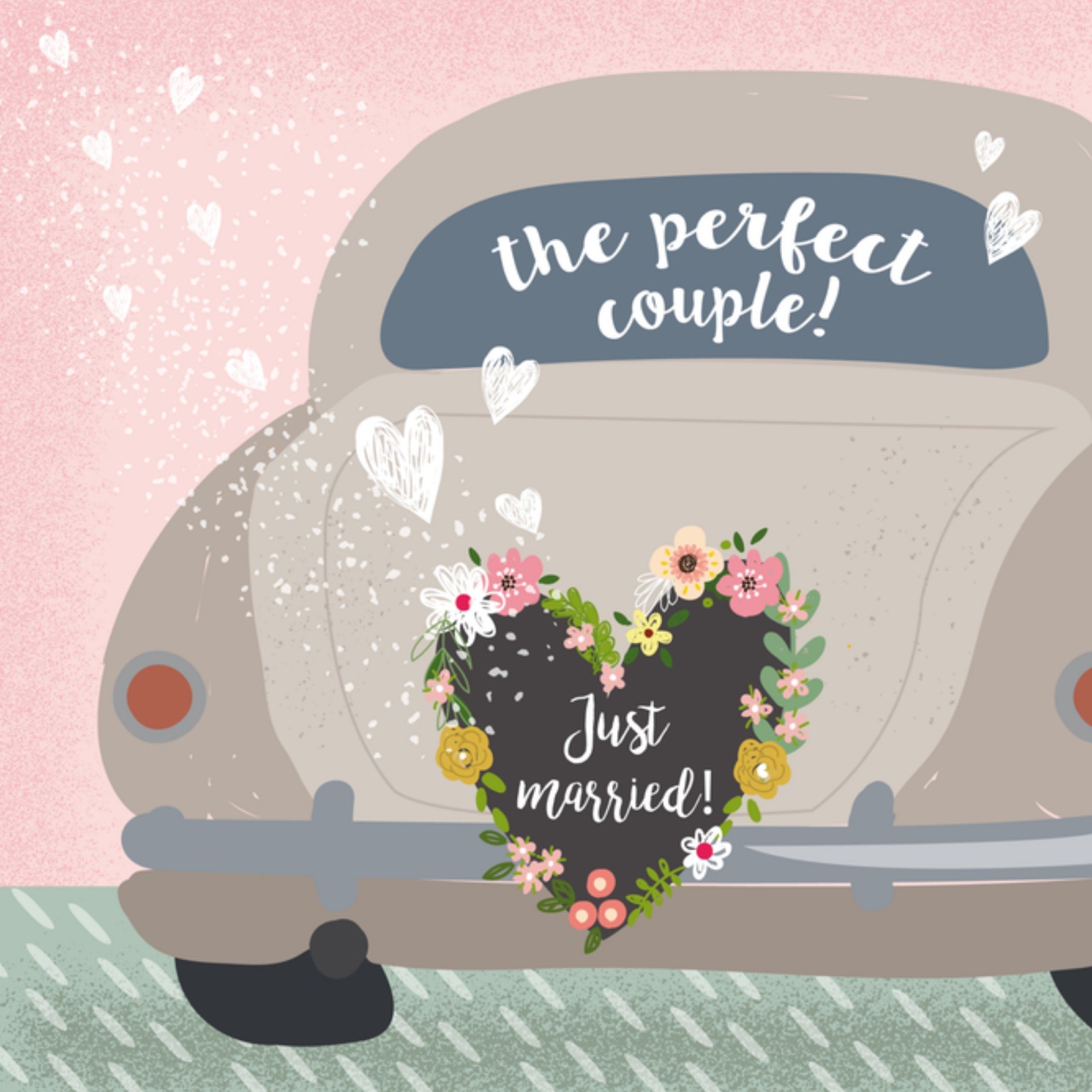 Huwelijkskaart The perfect couple! Vierkante Kaart Tsjip