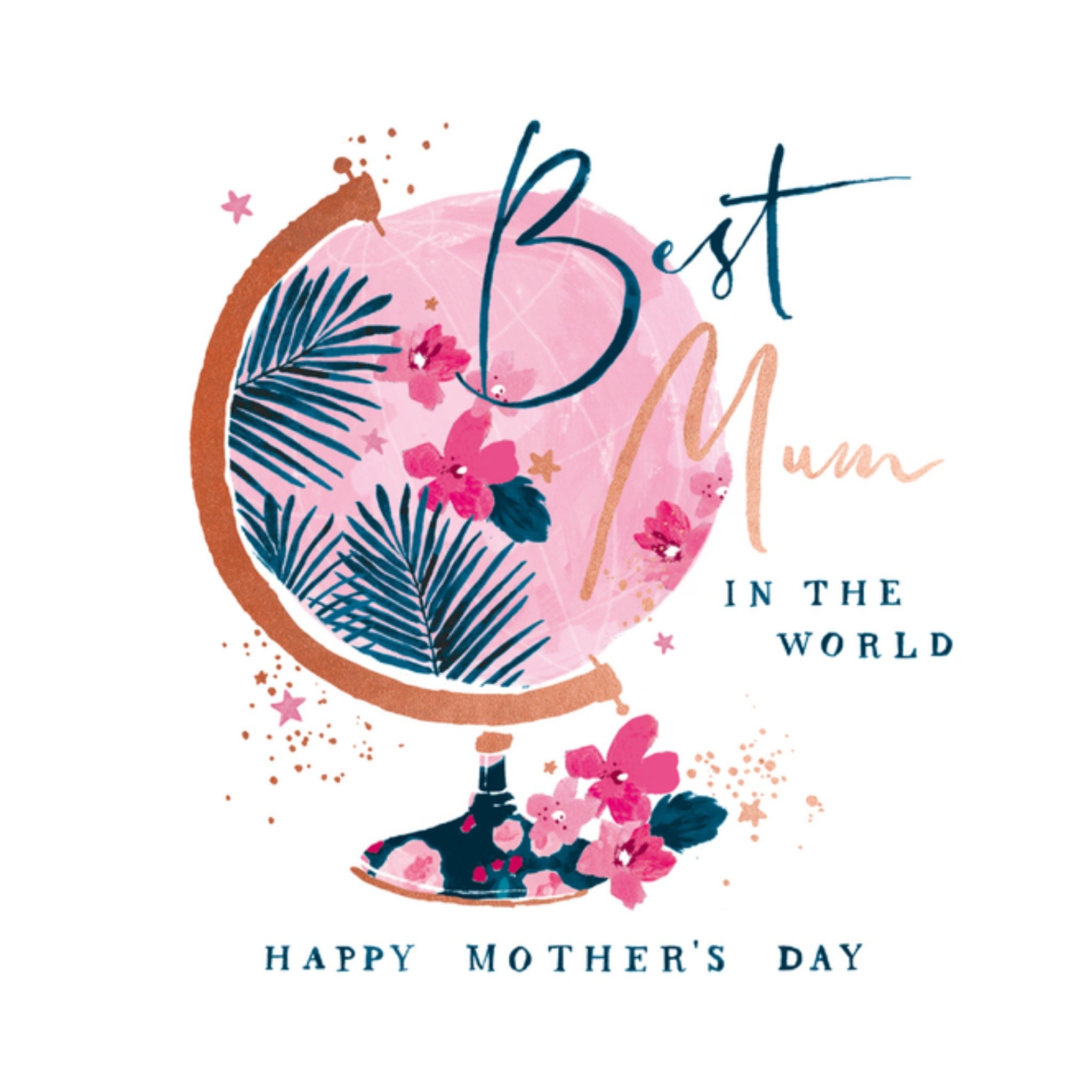 Hotch Potch Moederdagkaart aarde illustratie Vierkante Kaart Hotchpotch