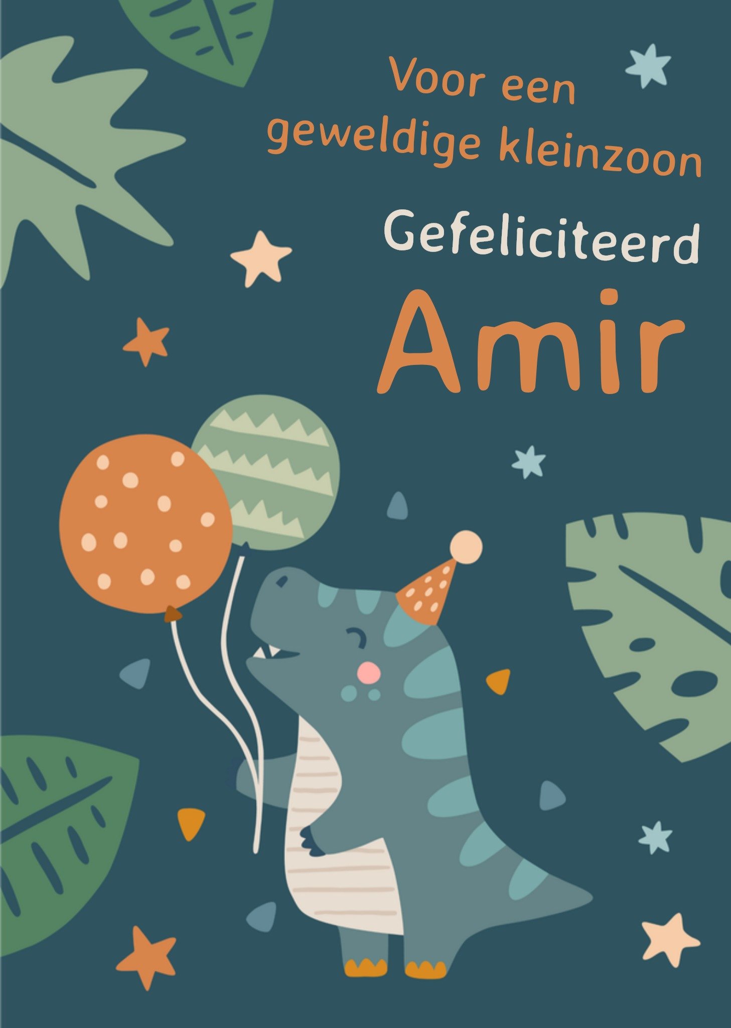 Verjaardagskaart Kleinzoon Aanpasbare naam Kaart Papercute