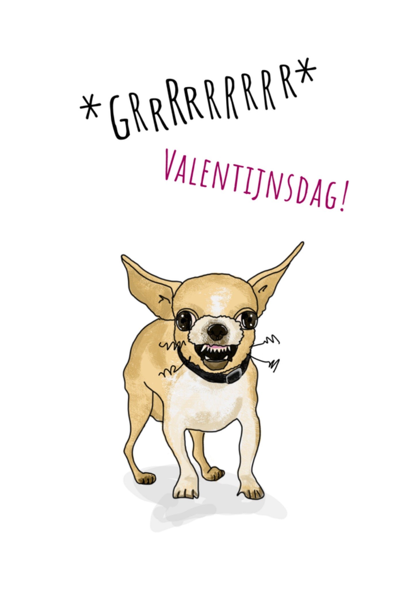 Valentijnskaart Grrrrrrrrrr valentijnsdag Kaart Liefs Jansje