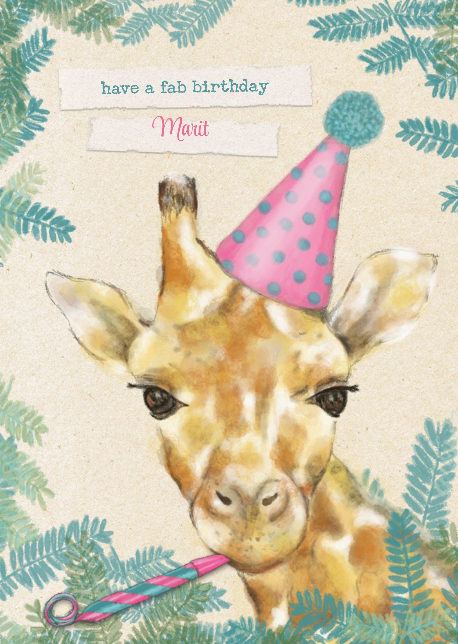 Greetz Verjaardagskaart giraf Standard Card