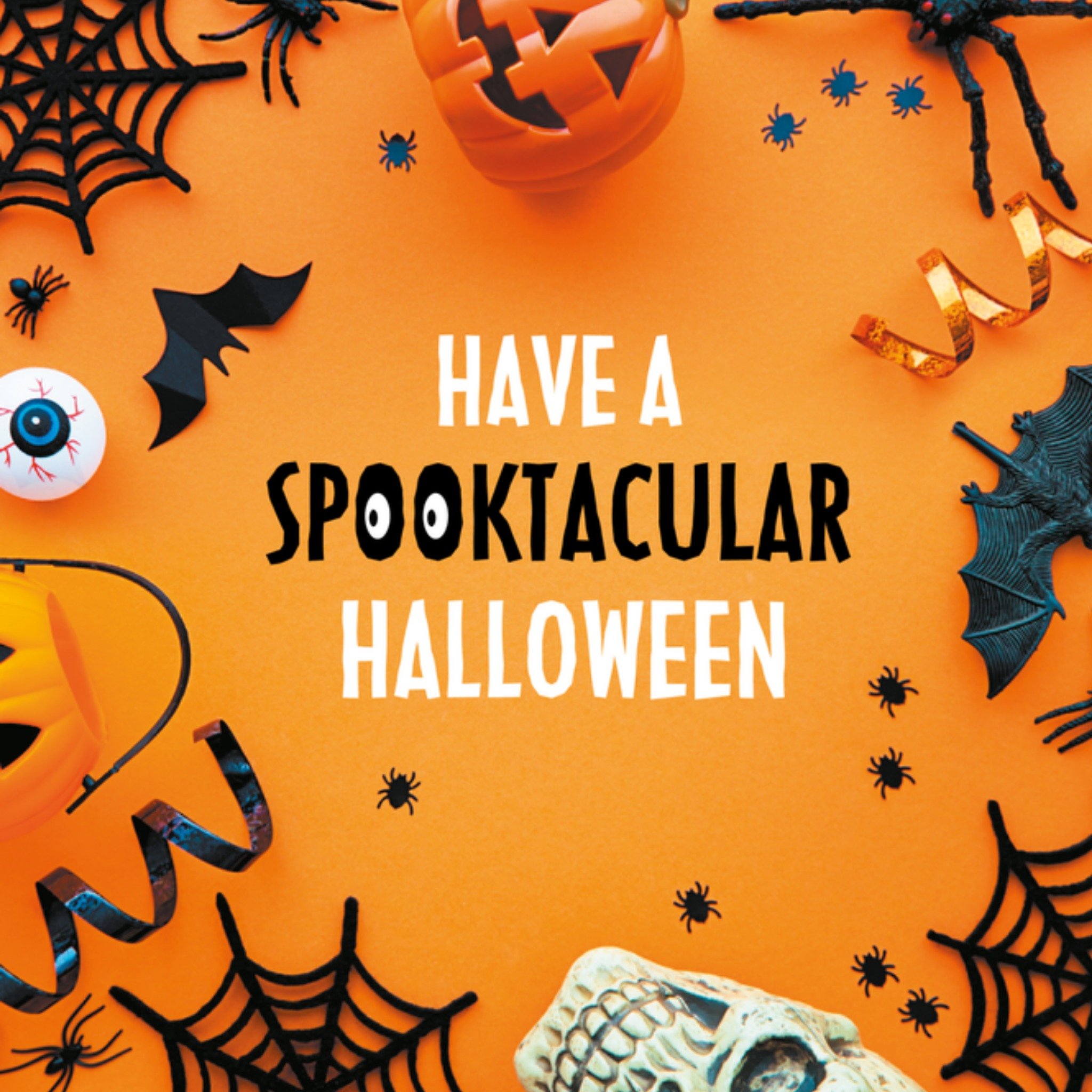 Halloweenkaart Illustratie Vierkante Kaart TMS