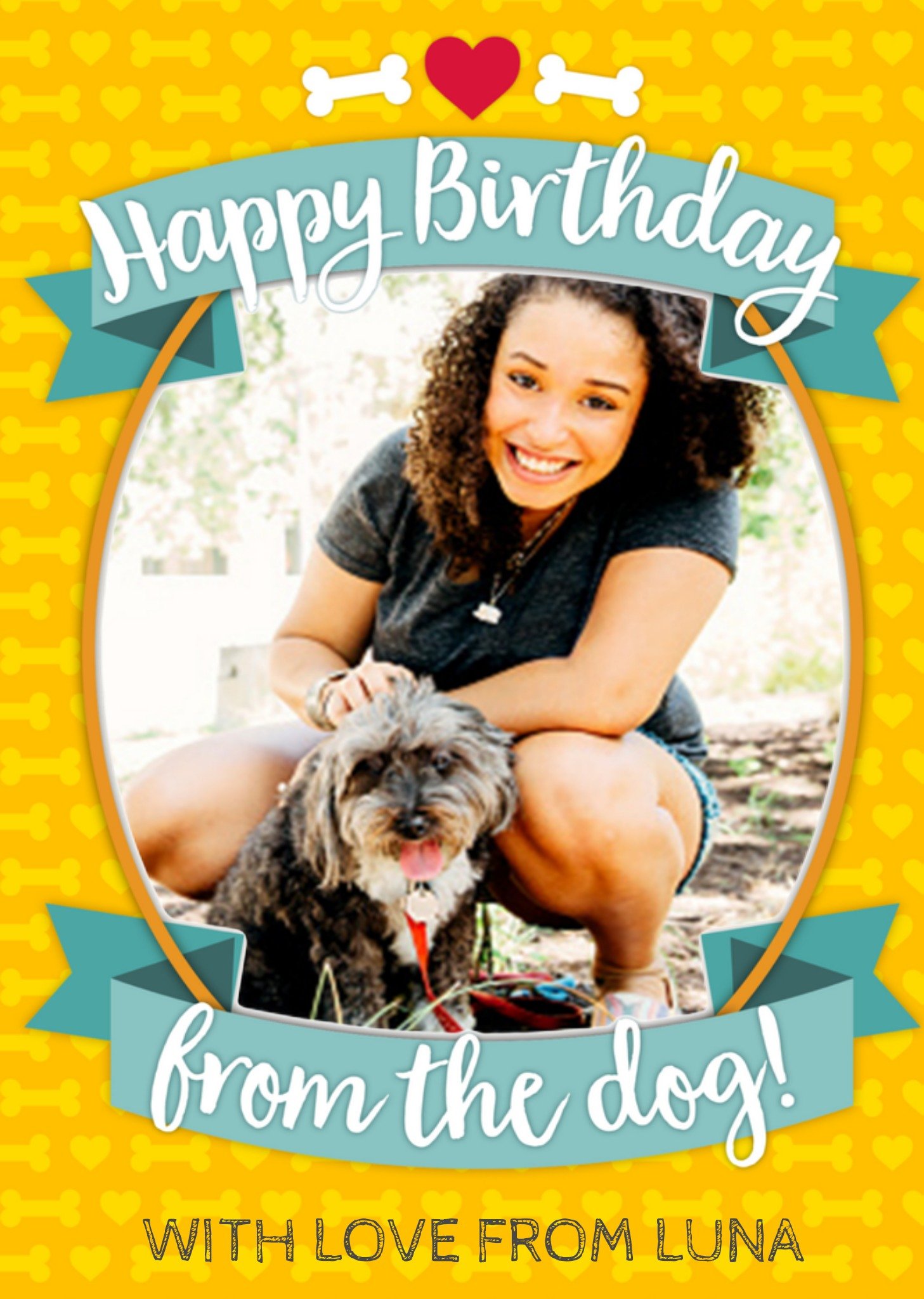Greetz Verjaardagskaart fotokaart hond Standard Card
