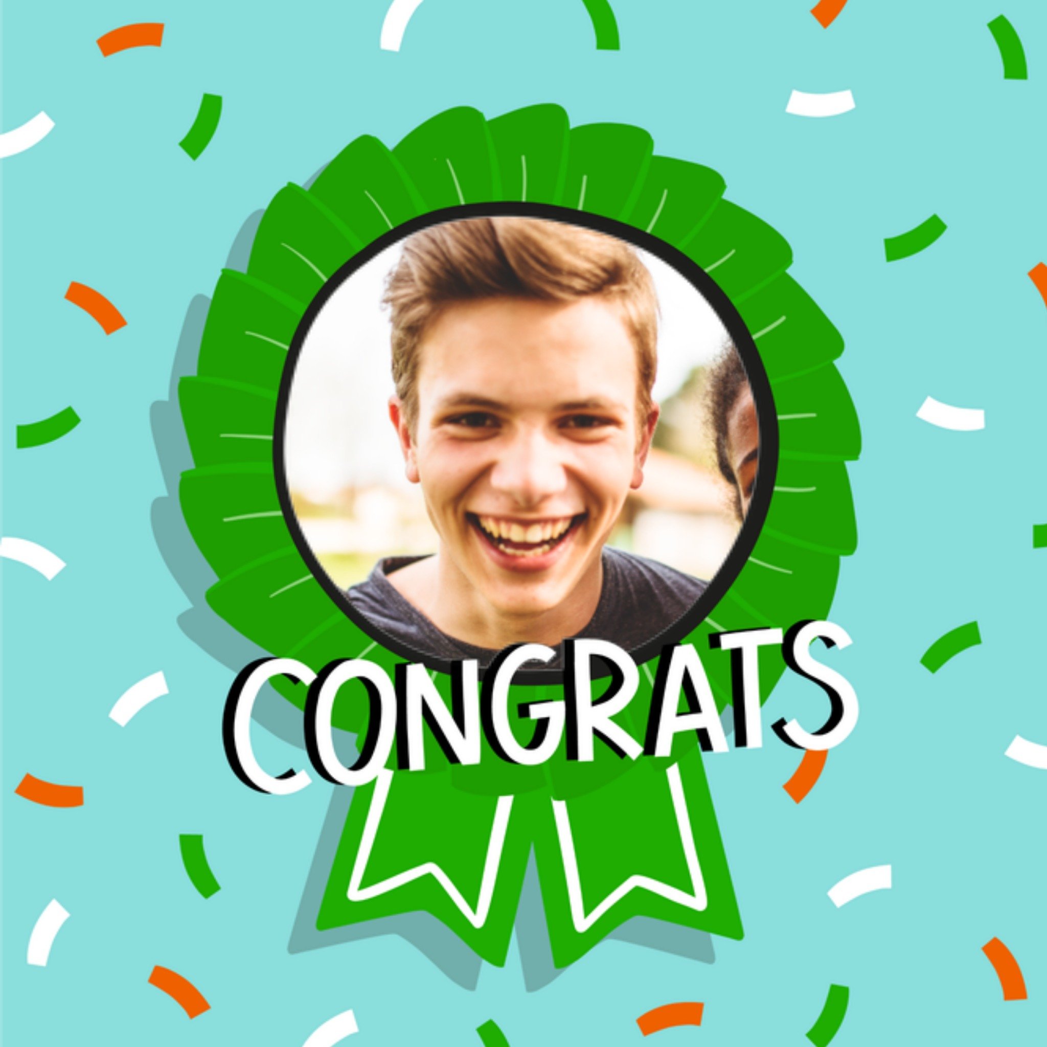 Greetz Verjaardagskaart Rozet Vierkant