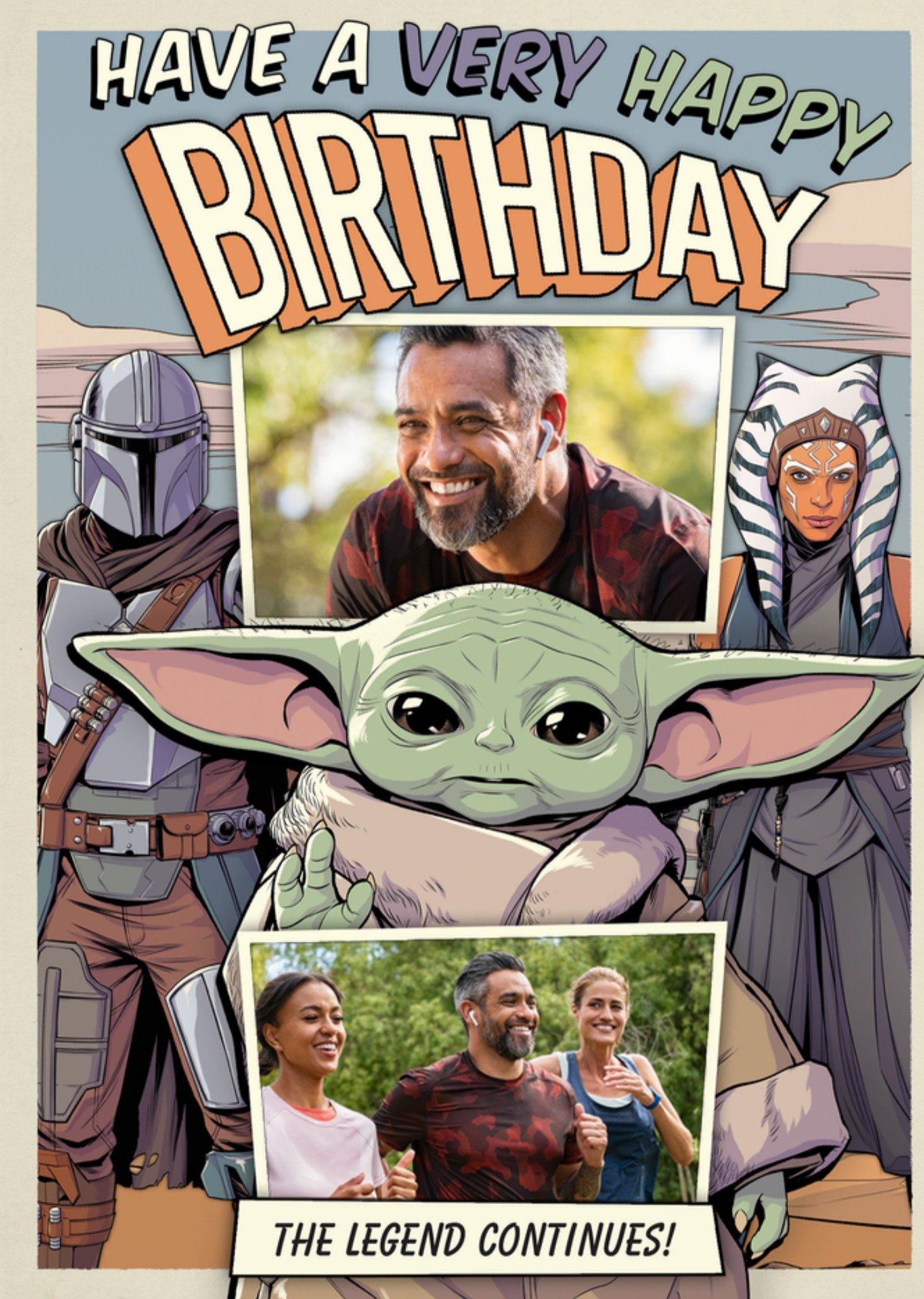 Verjaardagskaart Met fotos The legend continues Kaart Star Wars