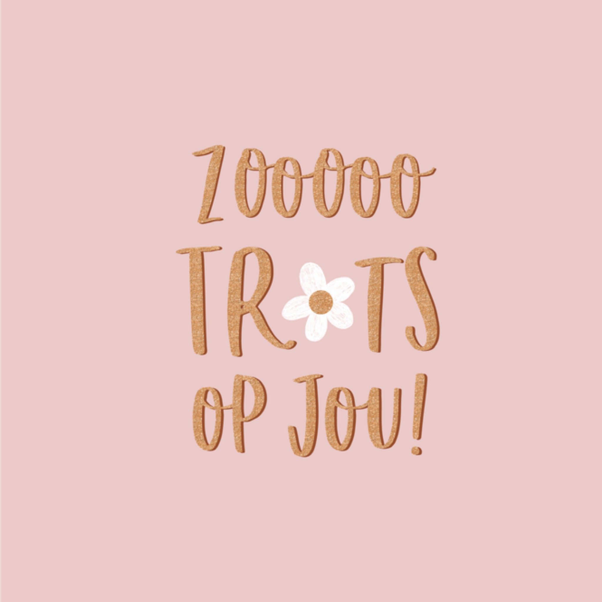 Geslaagdkaart Trots op jou Madeliefje Vierkante Kaart Tsjip