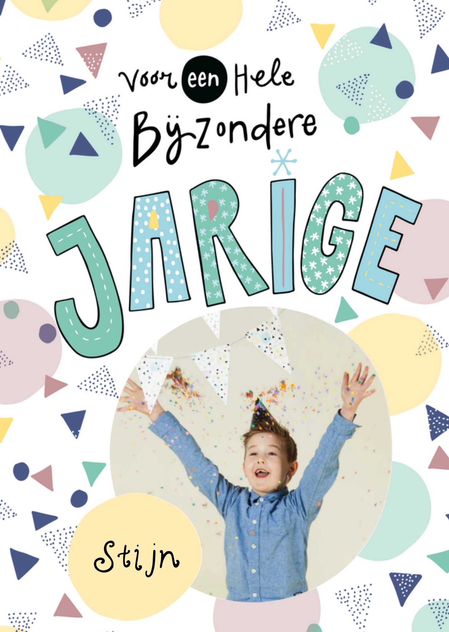 Verjaardagskaart foto met naam Kaart Funny Side Up