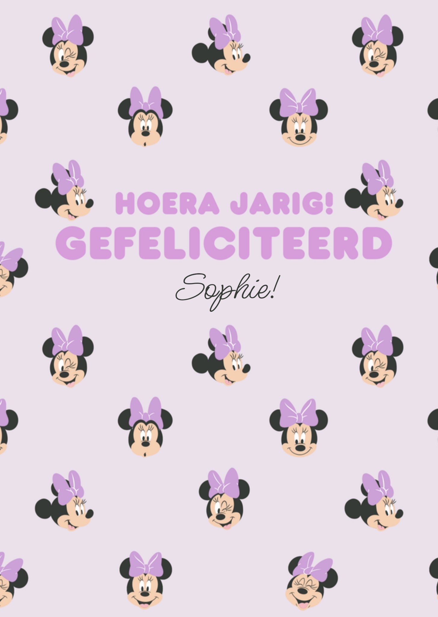 Disney Verjaardagskaart Met naam Kaart Minnie Mouse