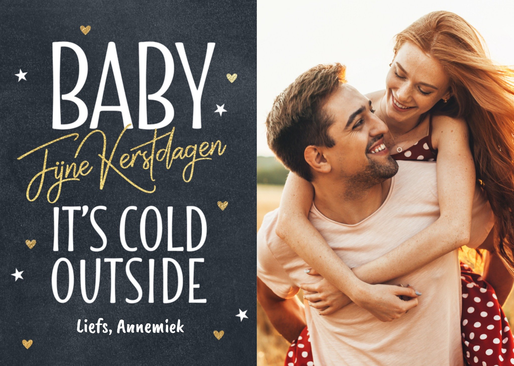 Kerstkaart Met foto Geliefde Luckz