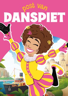 Post Van Danspiet Geïllustreerde Piet Sinterklaas Kaart