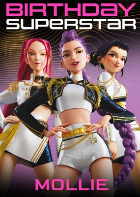 KPop Demon Hunters Superstar Verjaardag Kaart