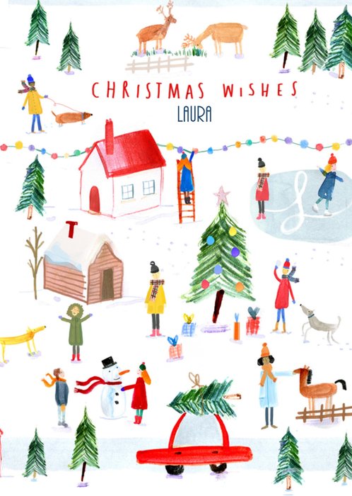 Greetz | Kerstkaart | illustratie | met naam