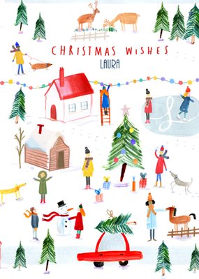 Greetz | Kerstkaart | illustratie | met naam