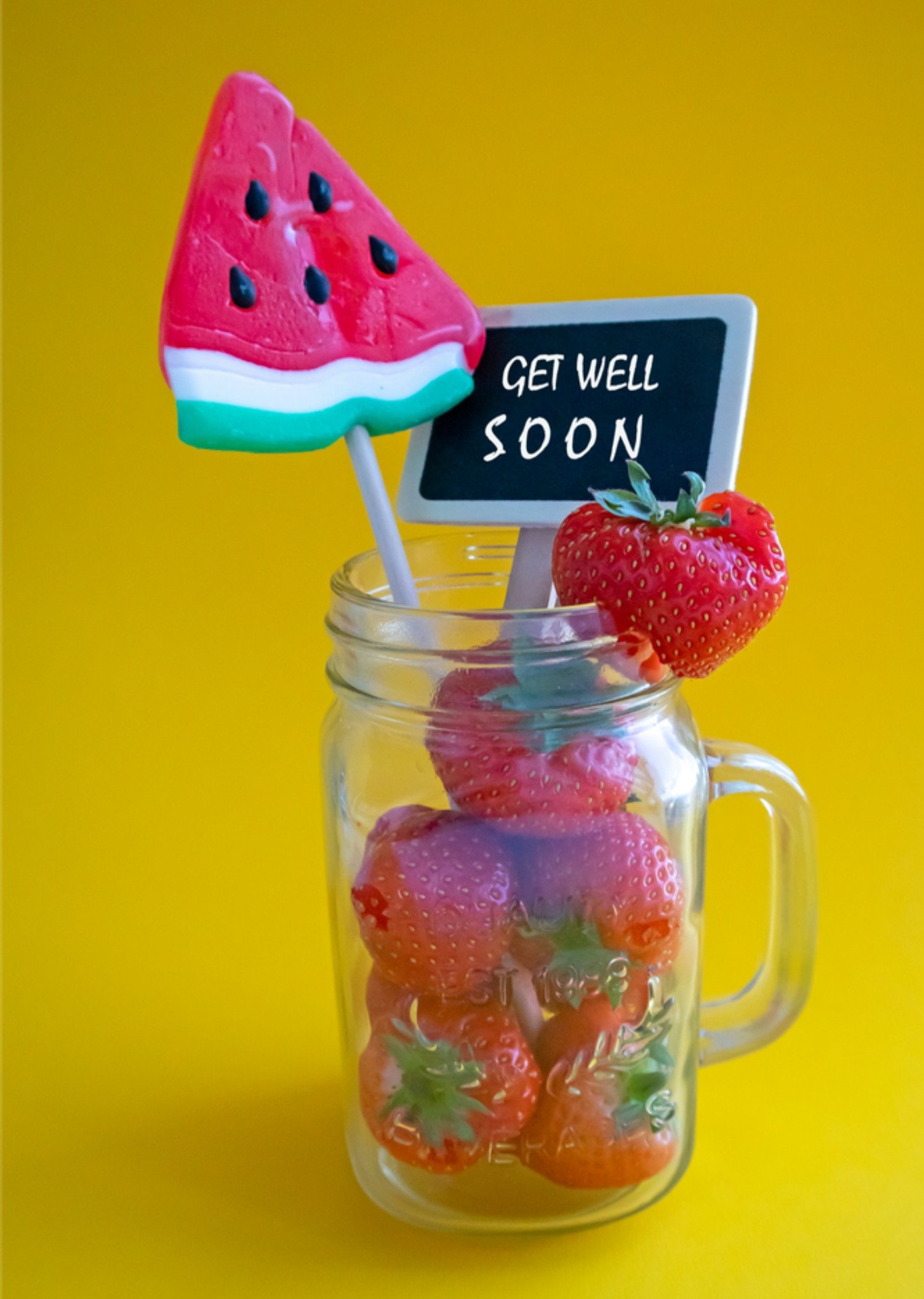 Beterschapkaart Aardbei Kaart Photoflash