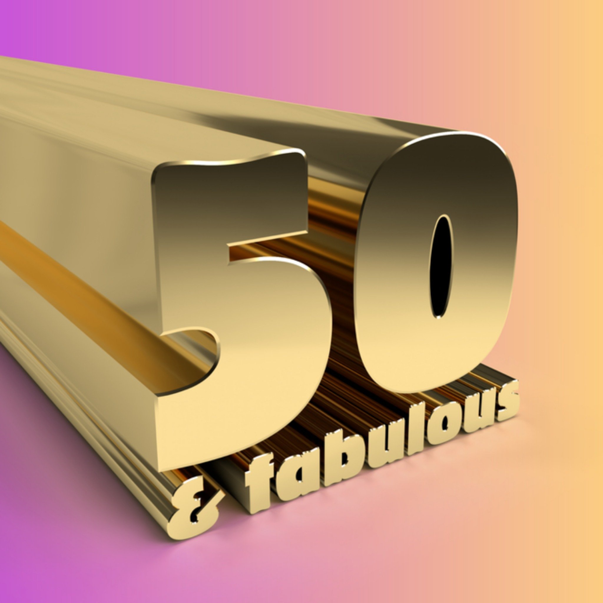 Greetz Verjaardagskaart 50 fabulous Vierkant