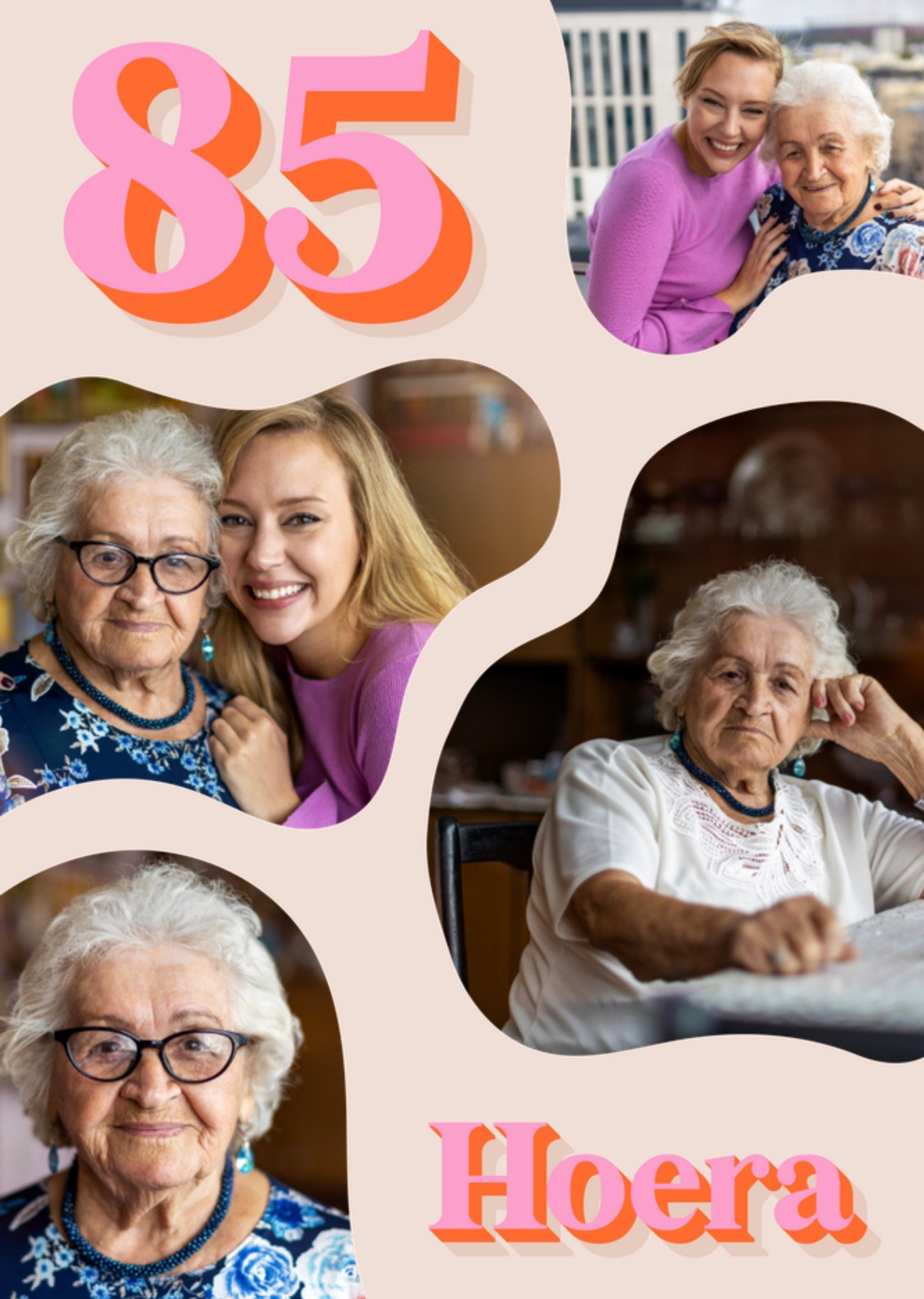 Verjaardagskaart 85 Hoera Fotokaart Kaart Greetz