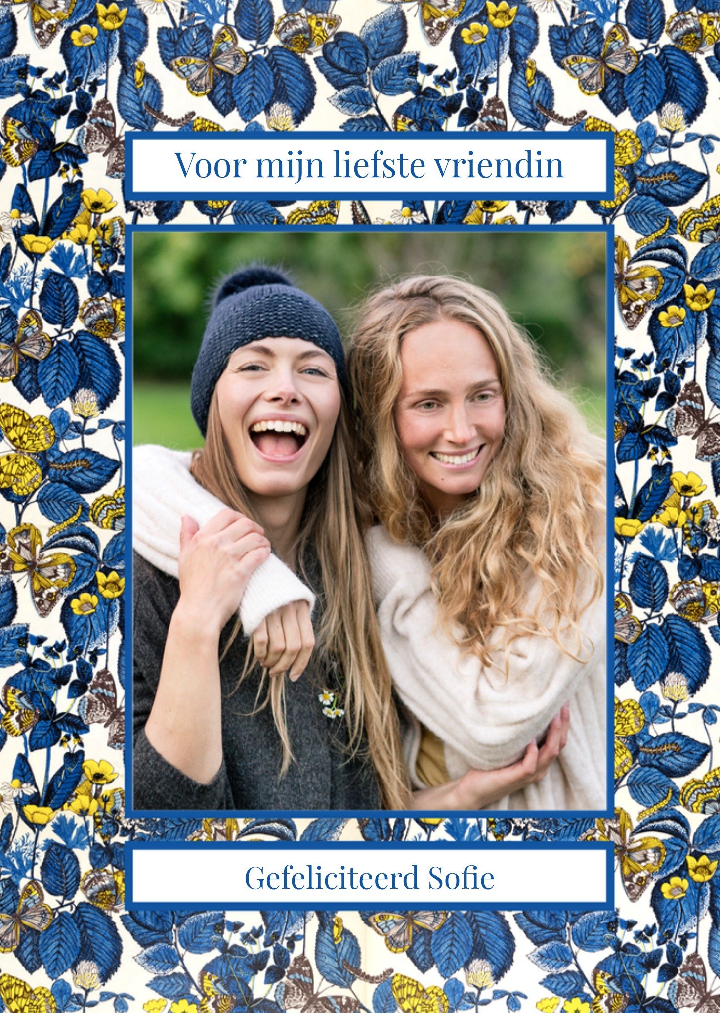 V A Verjaardagskaart Bloemen Liefste vriendin Kaart The V A